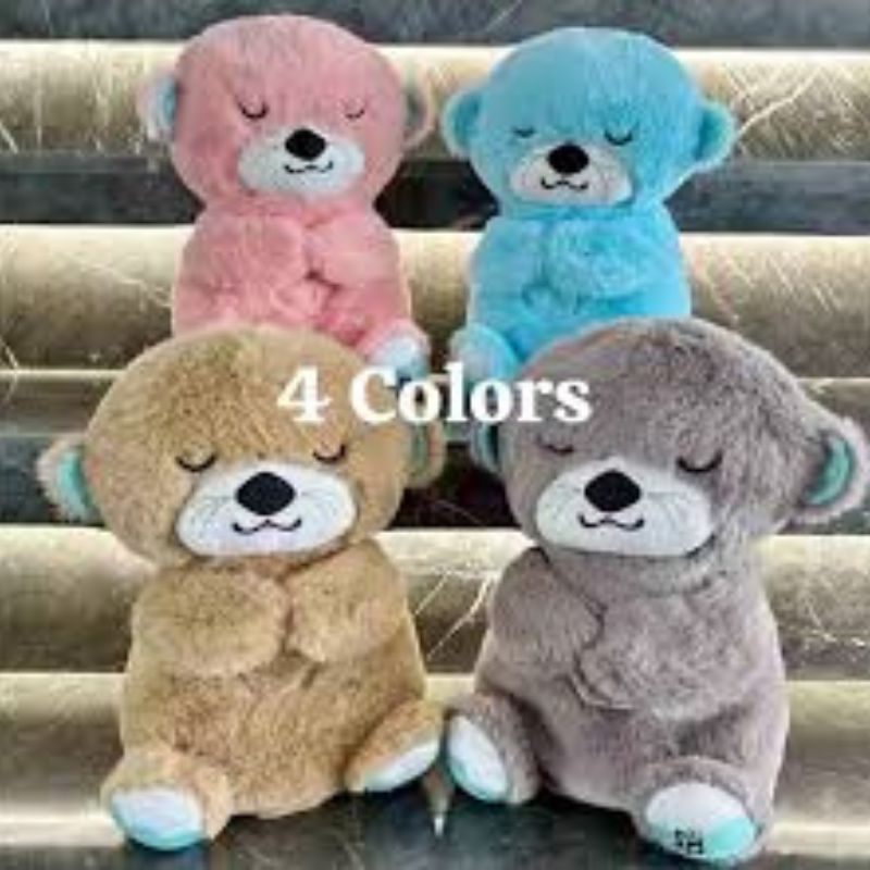 Breathing Bear Plush Toy with Relaxing Sounds