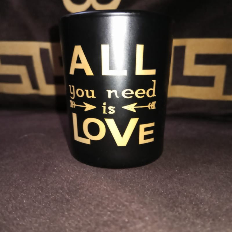 Romantic Scented Candle in Black Matte Jar Pack of 2