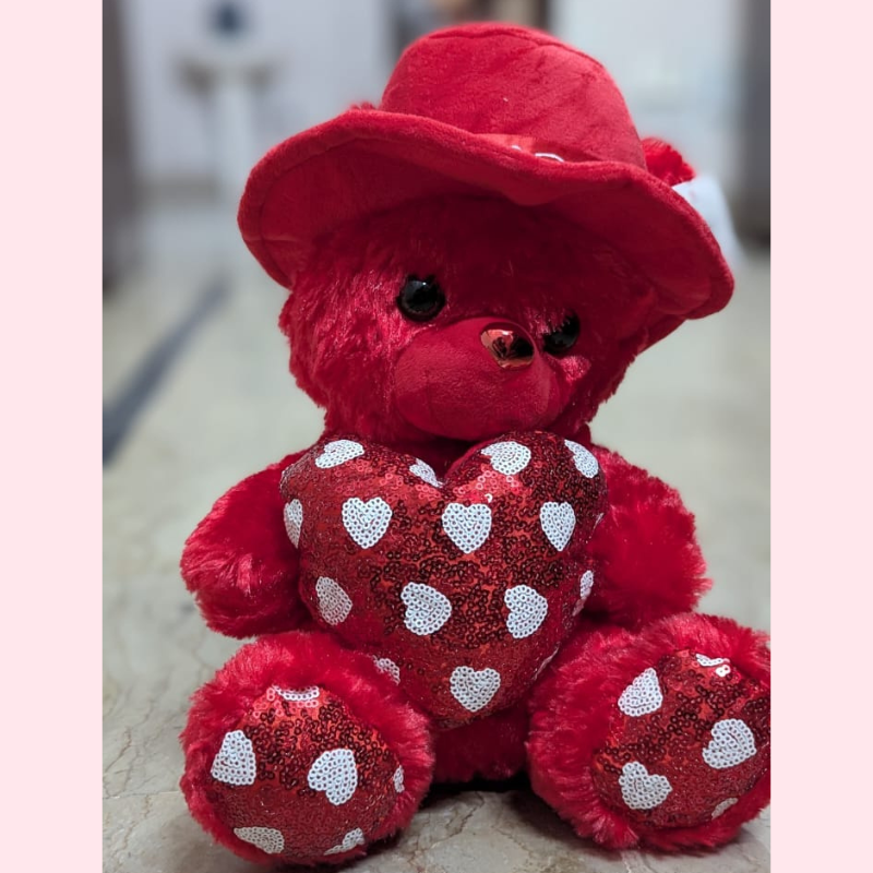 Beautiful 40 cm Teddy Bear Soft Toy - Red