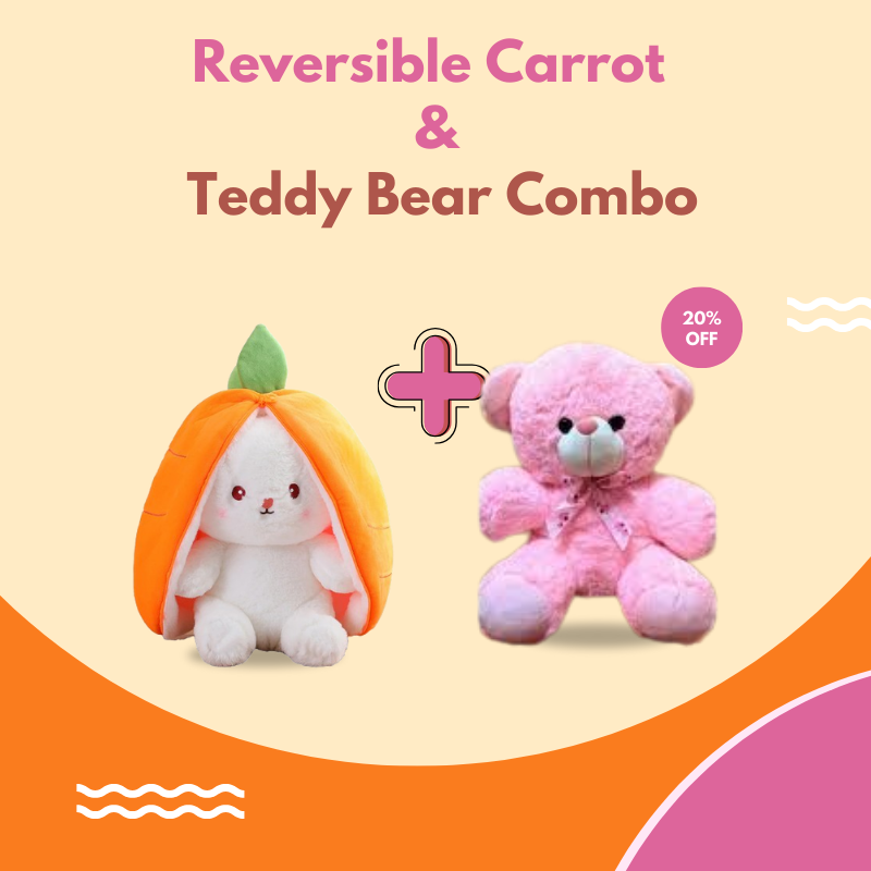 Sweetest Companions: Bunny & Bear Plush Combo