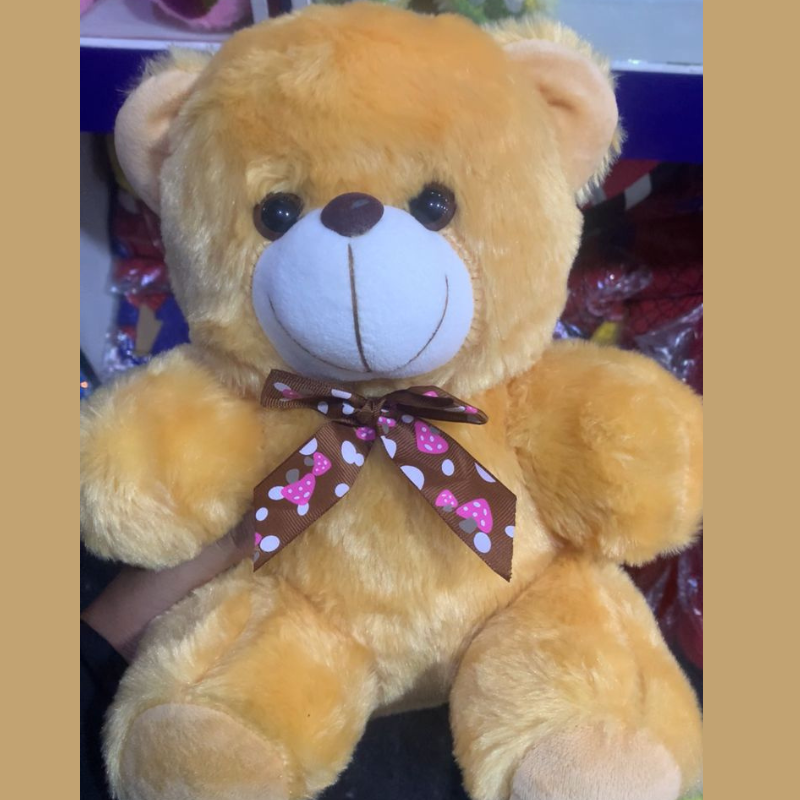 Cute Brown Teddy Bear with Bow - Soft and Cuddly Plush Toy