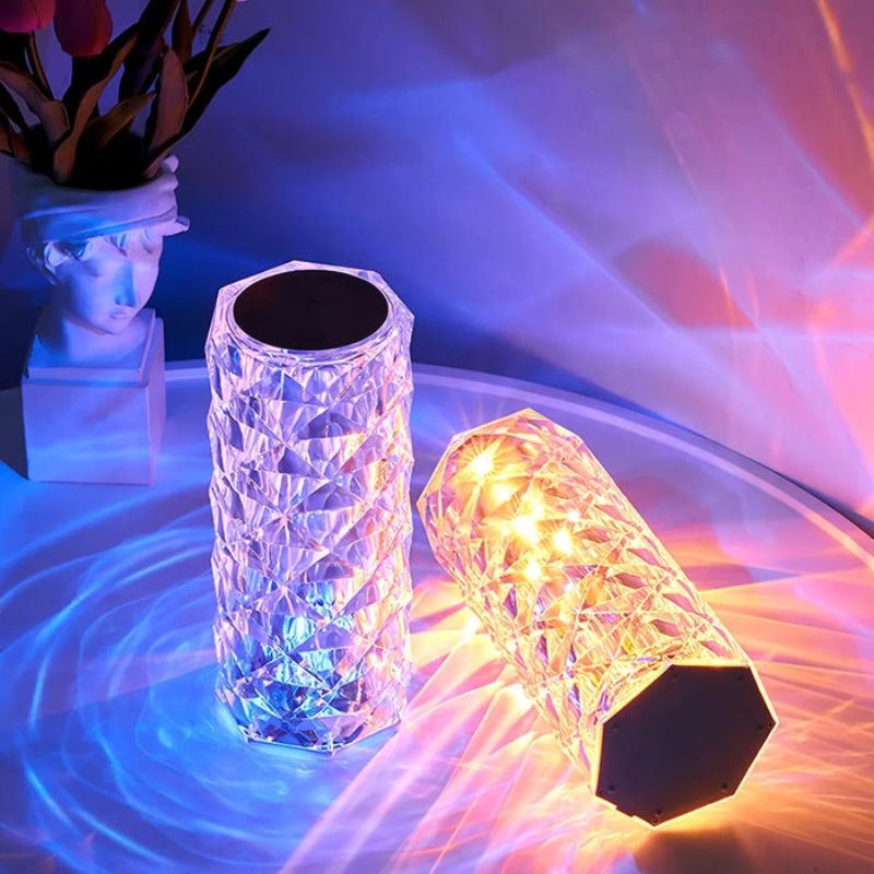 Crystal Diamond LED Table Lamp – 16 Color Changing