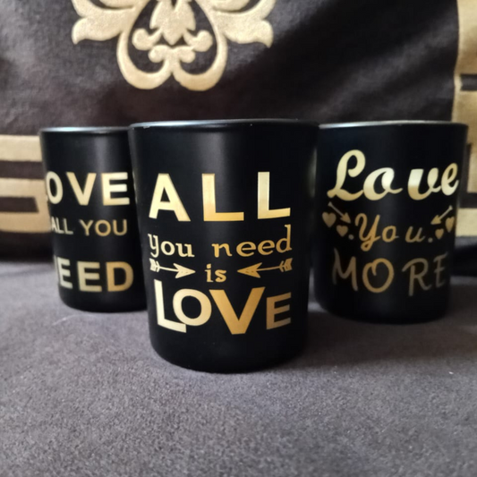 Romantic Scented Candle in Black Matte Jar Pack of 2