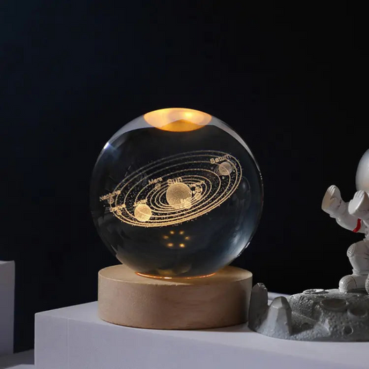 3D Solar System Crystal Ball Night Light