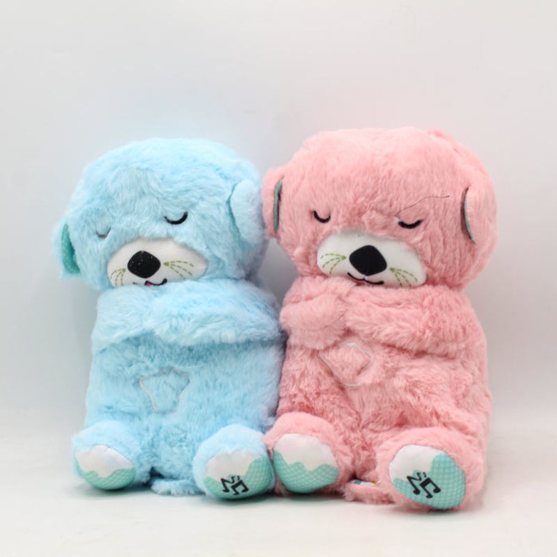 Breathing Bear Plush Toy with Relaxing Sounds