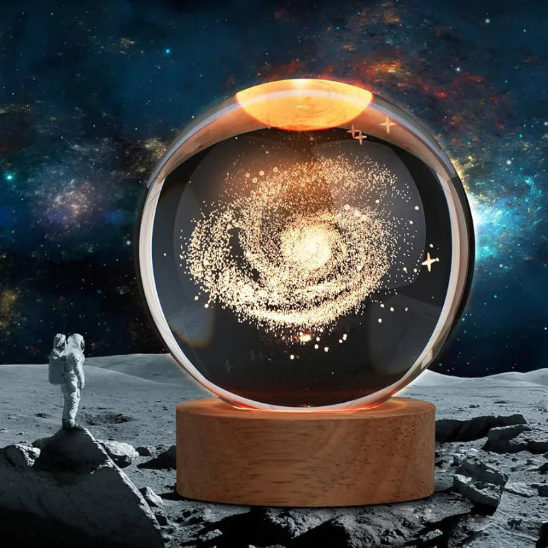 Galaxy Crystal Ball LED Night Lamp