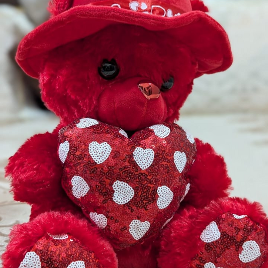 Beautiful 40 cm Teddy Bear Soft Toy - Red