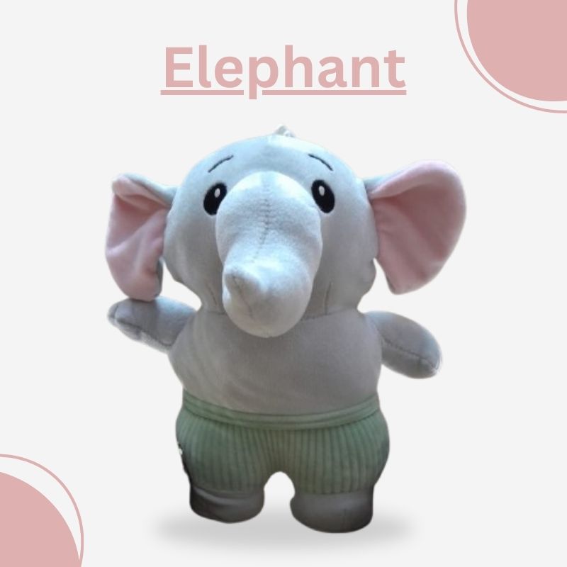 Soft Plush Elephant Toy – Adorable & Cuddly for Kids