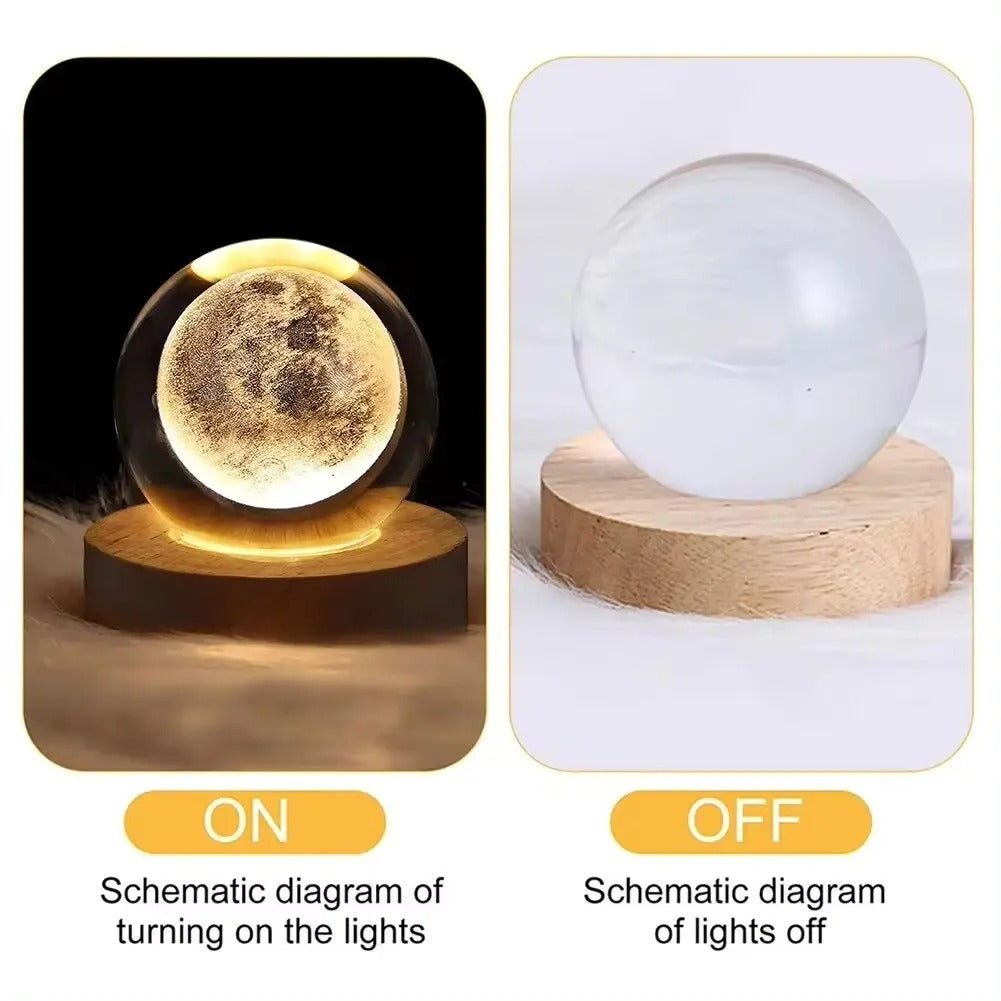 Moon Crystal Night Light Lamp