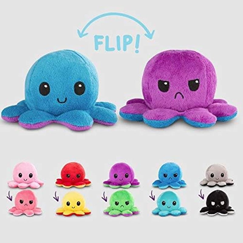 Reversible Flip Octopus Plush Stuffed Toy